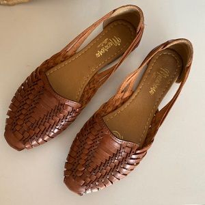 Etsy Huarache Leather Sandals. Size 9. Color: Cognac